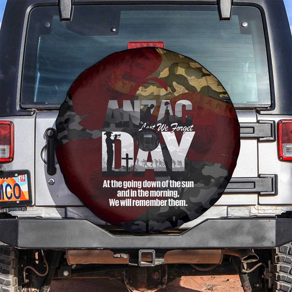 Australia ANZAC Day Spare Tire Cover We Will Remember Them Poppy Camouflage - Aussie Hoodie