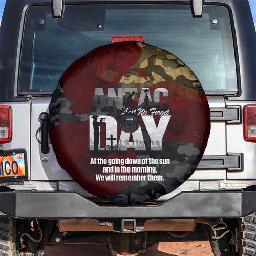 Australia ANZAC Day Spare Tire Cover We Will Remember Them Poppy Camouflage - Aussie Hoodie