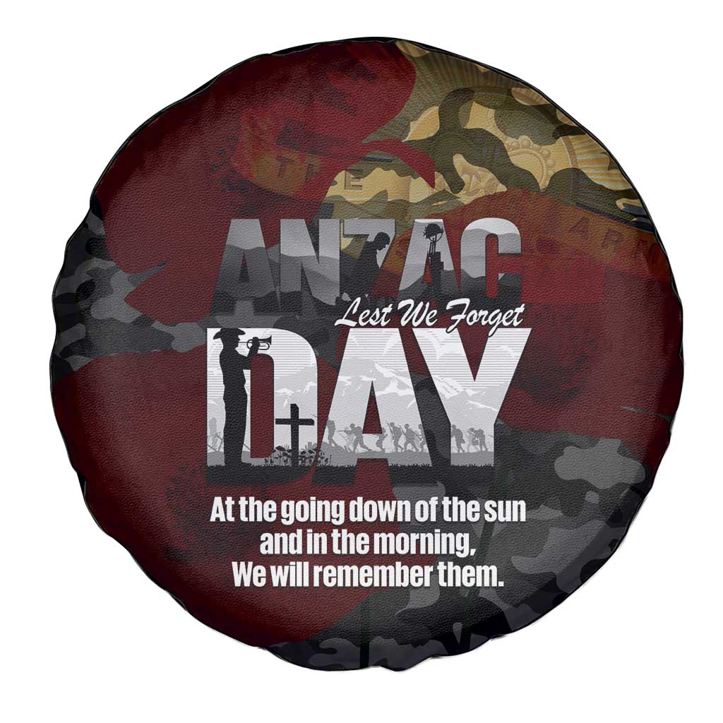 Australia ANZAC Day Spare Tire Cover We Will Remember Them Poppy Camouflage - Aussie Hoodie