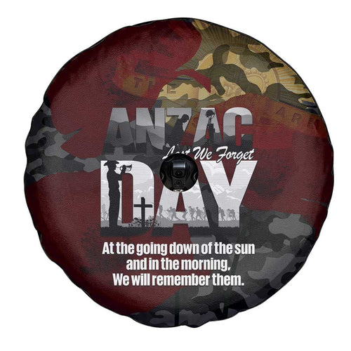 Australia ANZAC Day Spare Tire Cover We Will Remember Them Poppy Camouflage - Aussie Hoodie