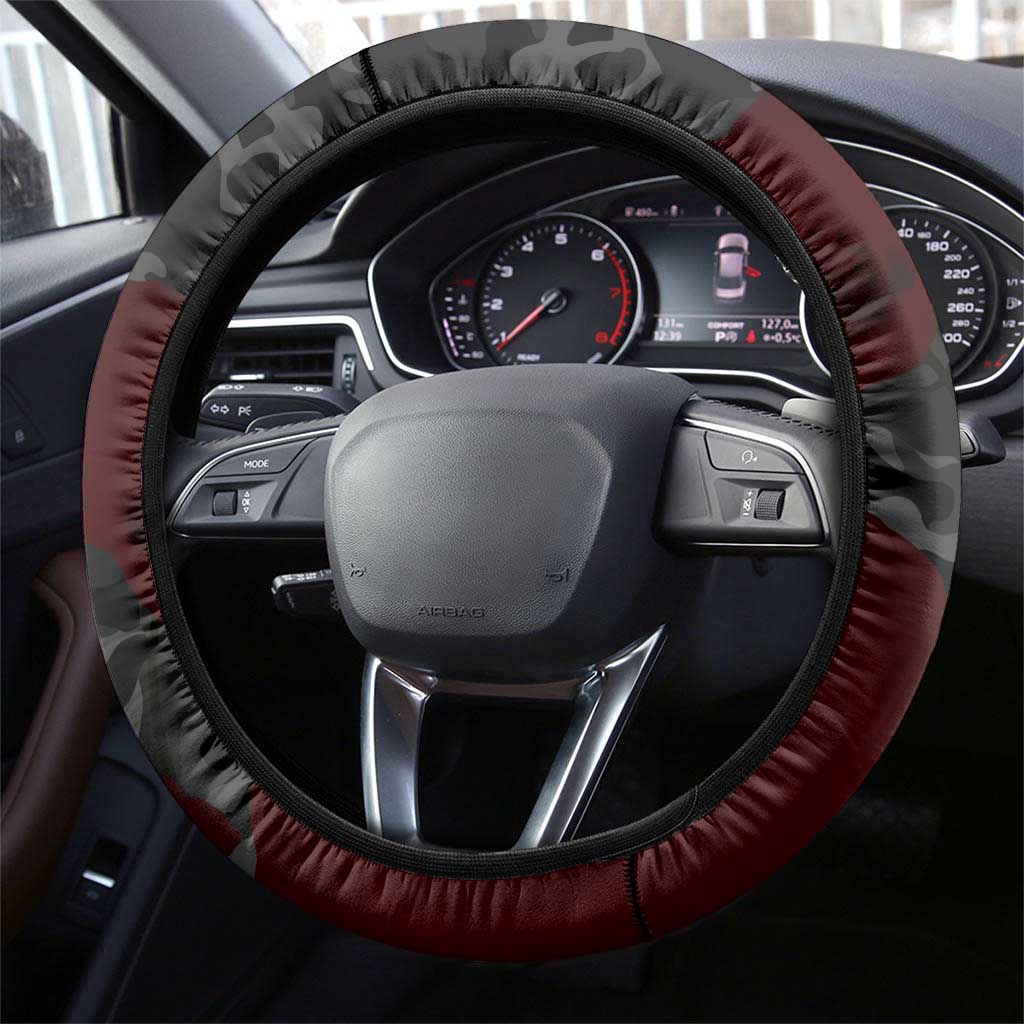 Australia ANZAC Day Steering Wheel Cover We Will Remember Them Poppy Camouflage - Aussie Hoodie