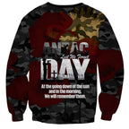 Australia ANZAC Day Sweatshirt We Will Remember Them Poppy Camouflage - Aussie Hoodie