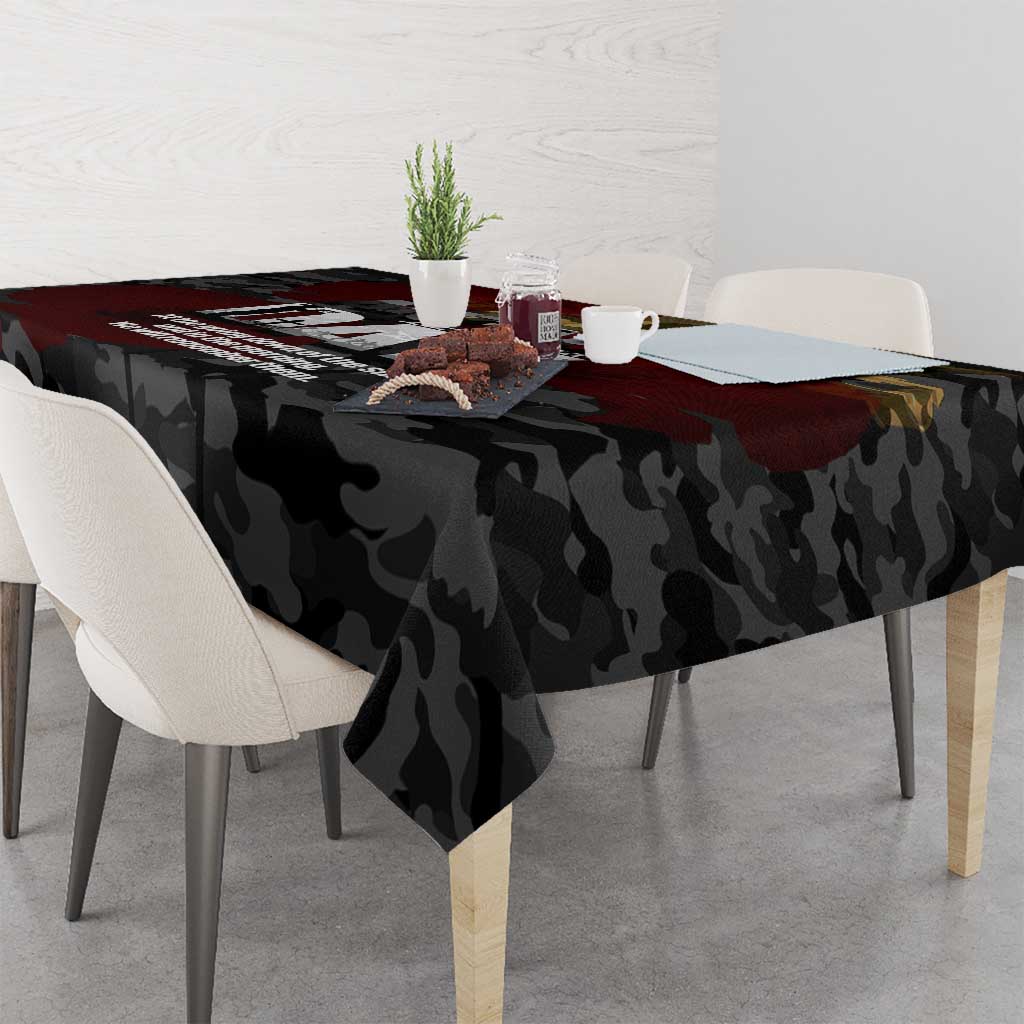 Australia ANZAC Day Tablecloth We Will Remember Them Poppy Camouflage - Aussie Hoodie