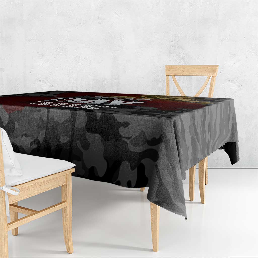 Australia ANZAC Day Tablecloth We Will Remember Them Poppy Camouflage - Aussie Hoodie