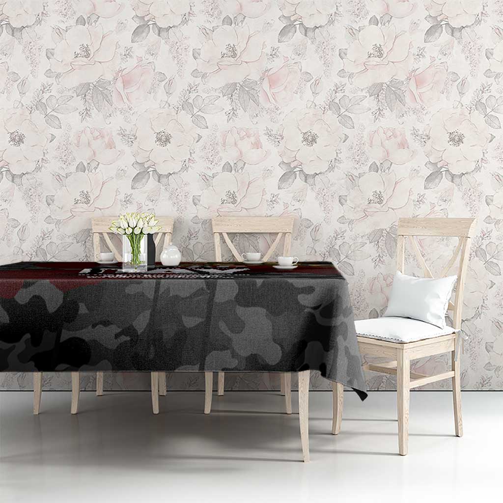 Australia ANZAC Day Tablecloth We Will Remember Them Poppy Camouflage - Aussie Hoodie