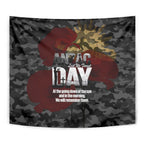 Australia ANZAC Day Tapestry We Will Remember Them Poppy Camouflage - Aussie Hoodie