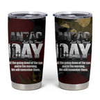 Australia ANZAC Day Tumbler Cup We Will Remember Them Poppy Camouflage - Aussie Hoodie