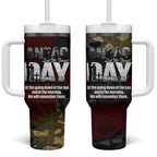 Australia ANZAC Day Tumbler With Handle We Will Remember Them Poppy Camouflage - Aussie Hoodie