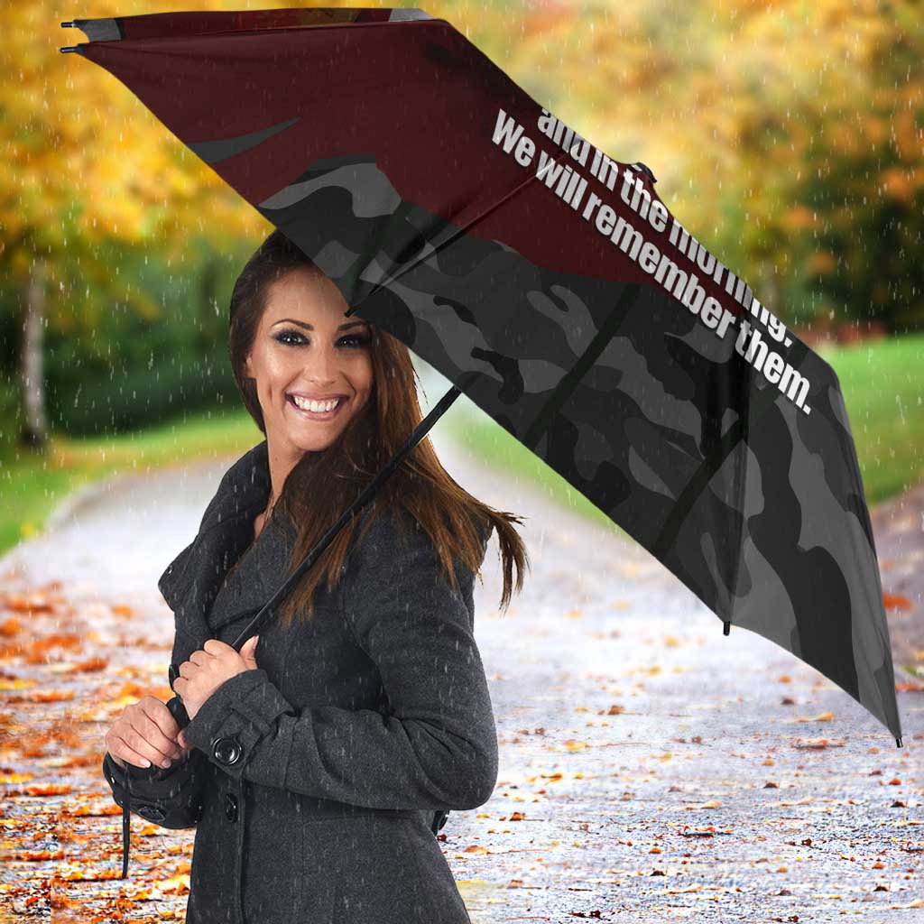Australia ANZAC Day Umbrella We Will Remember Them Poppy Camouflage - Aussie Hoodie