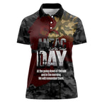 Australia ANZAC Day Women Polo Shirt We Will Remember Them Poppy Camouflage - Aussie Hoodie