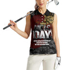 Australia ANZAC Day Women Sleeveless Polo Shirt We Will Remember Them Poppy Camouflage - Aussie Hoodie