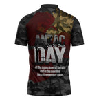 Australia ANZAC Day Zipper Polo Shirt We Will Remember Them Poppy Camouflage - Aussie Hoodie
