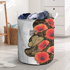 Australia ANZAC Day Laundry Basket Boots And Slouch Hat Lest We Forget - Aussie Hoodie
