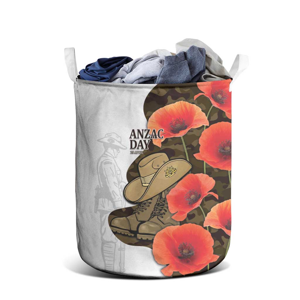 Australia ANZAC Day Laundry Basket Boots And Slouch Hat Lest We Forget - Aussie Hoodie