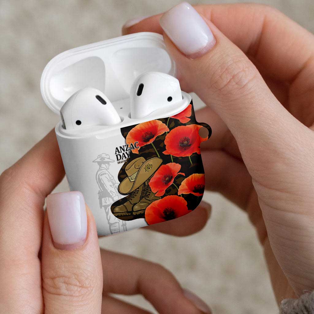 Australia ANZAC Day AirPods Case Boots And Slouch Hat Lest We Forget - Aussie Hoodie