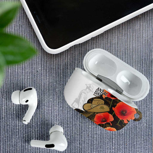 Australia ANZAC Day AirPods Case Boots And Slouch Hat Lest We Forget - Aussie Hoodie