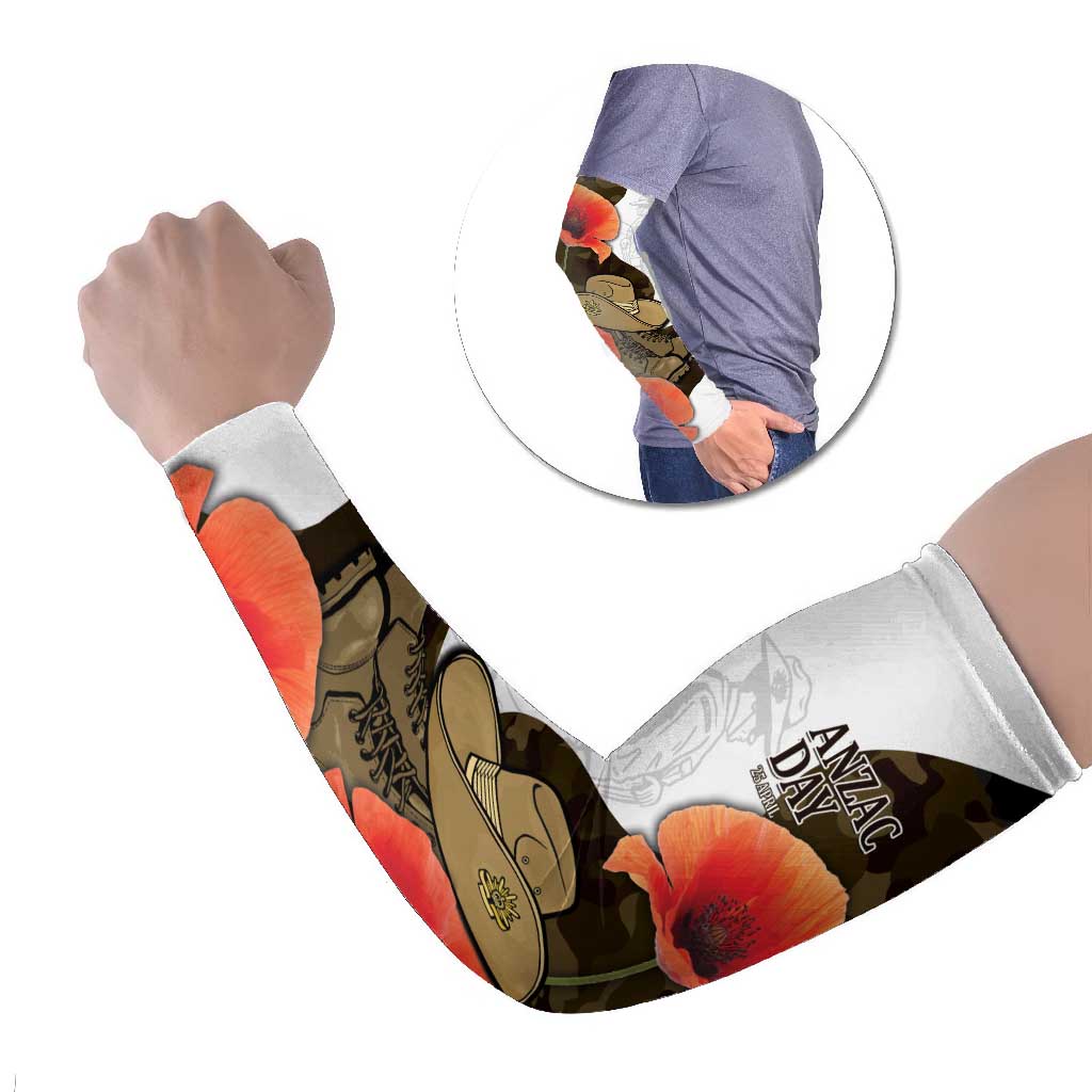 Australia ANZAC Day Arm Sleeves Boots And Slouch Hat Lest We Forget - Aussie Hoodie