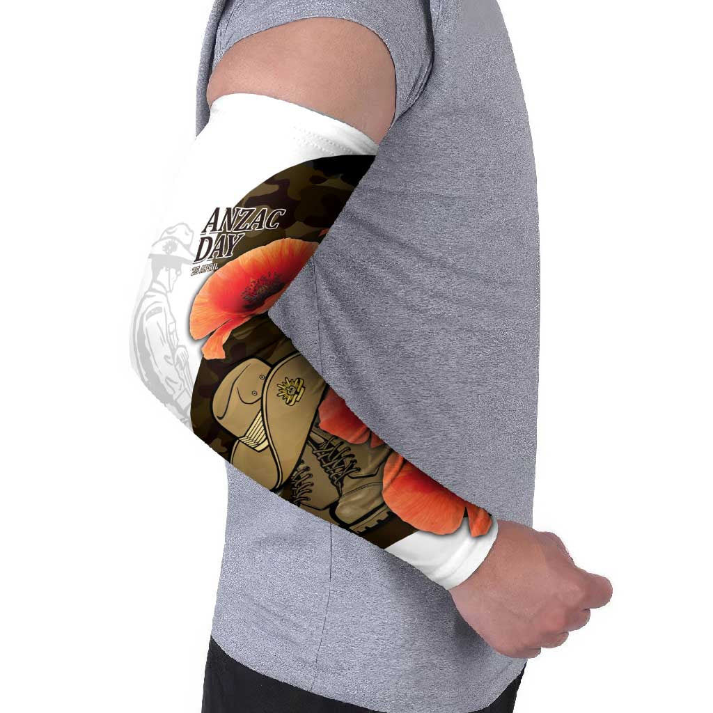 Australia ANZAC Day Arm Sleeves Boots And Slouch Hat Lest We Forget - Aussie Hoodie
