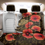 Australia ANZAC Day Back Car Seat Cover Boots And Slouch Hat Lest We Forget - Aussie Hoodie