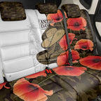 Australia ANZAC Day Back Car Seat Cover Boots And Slouch Hat Lest We Forget - Aussie Hoodie