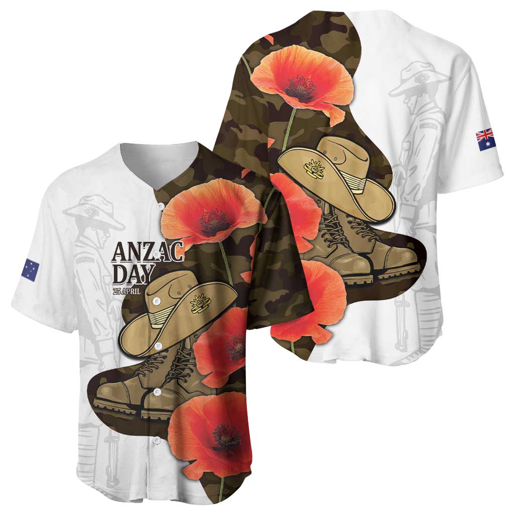 Australia ANZAC Day Baseball Jersey Boots And Slouch Hat Lest We Forget - Aussie Hoodie