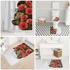 Australia ANZAC Day Bathroom Set Boots And Slouch Hat Lest We Forget - Aussie Hoodie