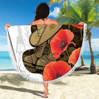 Australia ANZAC Day Beach Blanket Boots And Slouch Hat Lest We Forget - Aussie Hoodie