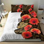 Australia ANZAC Day Bedding Set Boots And Slouch Hat Lest We Forget - Aussie Hoodie