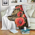 Australia ANZAC Day Blanket Boots And Slouch Hat Lest We Forget - Aussie Hoodie