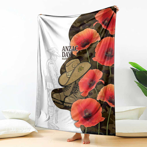Australia ANZAC Day Blanket Boots And Slouch Hat Lest We Forget - Aussie Hoodie