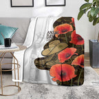 Australia ANZAC Day Blanket Boots And Slouch Hat Lest We Forget - Aussie Hoodie
