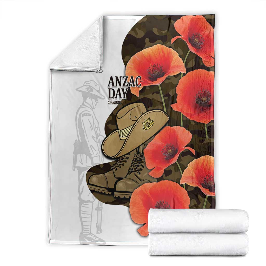 Australia ANZAC Day Blanket Boots And Slouch Hat Lest We Forget - Aussie Hoodie