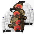 Australia ANZAC Day Bomber Puffer Jacket Boots And Slouch Hat Lest We Forget - Aussie Hoodie