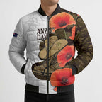 Australia ANZAC Day Bomber Puffer Jacket Boots And Slouch Hat Lest We Forget - Aussie Hoodie