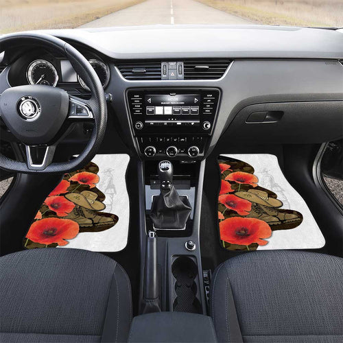 Australia ANZAC Day Car Mats Boots And Slouch Hat Lest We Forget - Aussie Hoodie