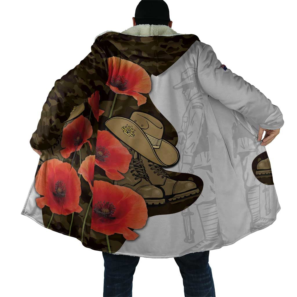 Australia ANZAC Day Cloak Boots And Slouch Hat Lest We Forget - Aussie Hoodie