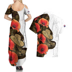 Australia ANZAC Day Couples Matching Summer Maxi Dress and Hawaiian Shirt Boots And Slouch Hat Lest We Forget - Aussie Hoodie