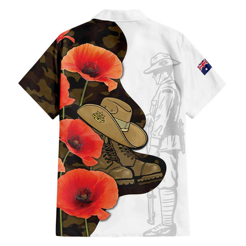 Australia ANZAC Day Family Matching Mermaid Dress and Hawaiian Shirt Boots And Slouch Hat Lest We Forget