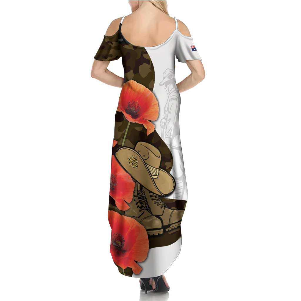 Australia ANZAC Day Family Matching Summer Maxi Dress and Hawaiian Shirt Boots And Slouch Hat Lest We Forget