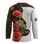 Australia ANZAC Day Hockey Jersey Boots And Slouch Hat Lest We Forget - Aussie Hoodie