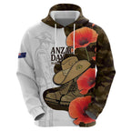 Australia ANZAC Day Hoodie Boots And Slouch Hat Lest We Forget - Aussie Hoodie