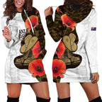 Australia ANZAC Day Hoodie Dress Boots And Slouch Hat Lest We Forget - Aussie Hoodie