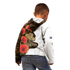 Australia ANZAC Day Kid Hoodie Boots And Slouch Hat Lest We Forget - Aussie Hoodie