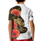Australia ANZAC Day Kid Polo Shirt Boots And Slouch Hat Lest We Forget - Aussie Hoodie