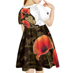 Australia ANZAC Day Kid Short Sleeve Dress Boots And Slouch Hat Lest We Forget - Aussie Hoodie