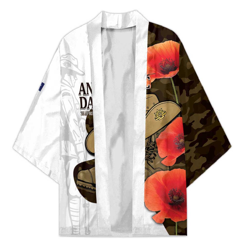 Australia ANZAC Day Kimono Boots And Slouch Hat Lest We Forget - Aussie Hoodie