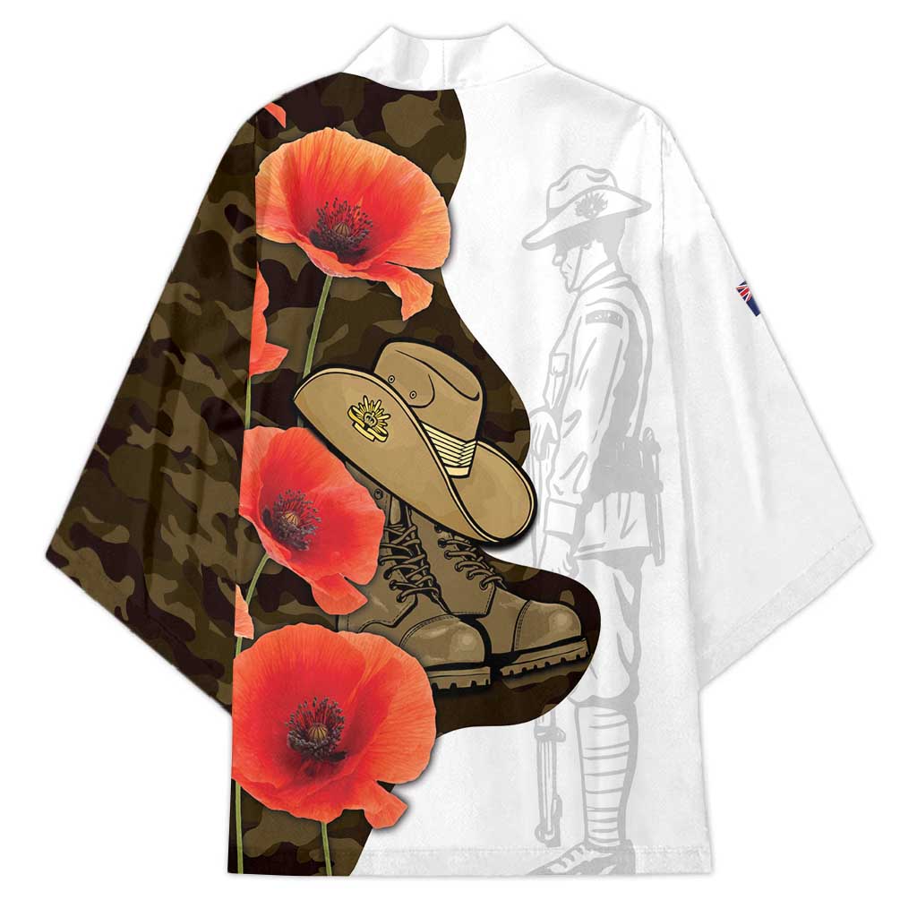 Australia ANZAC Day Kimono Boots And Slouch Hat Lest We Forget - Aussie Hoodie