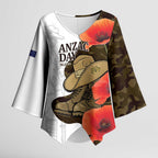 Australia ANZAC Day Kimono Sleeve Blouse Boots And Slouch Hat Lest We Forget - Aussie Hoodie
