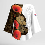 Australia ANZAC Day Kimono Sleeve Blouse Boots And Slouch Hat Lest We Forget - Aussie Hoodie