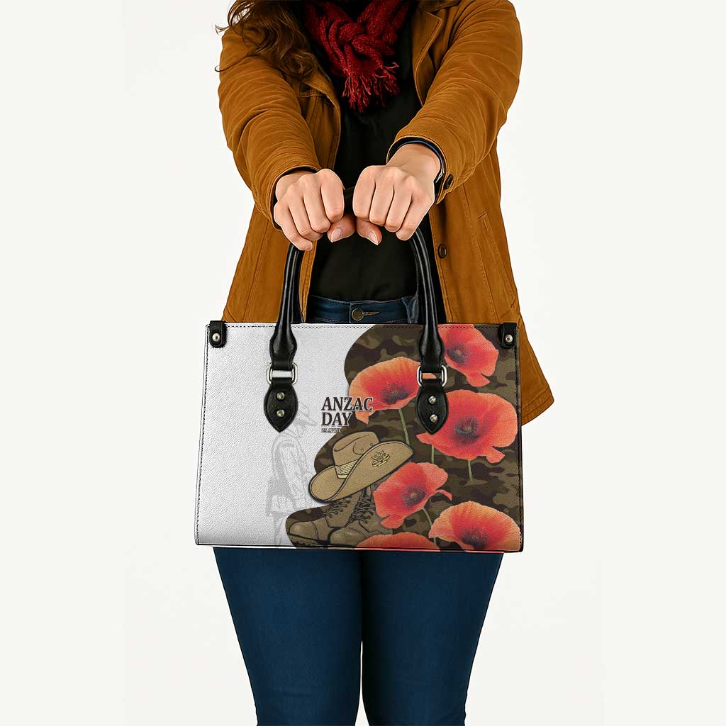 Australia ANZAC Day Leather Bag Boots And Slouch Hat Lest We Forget - Aussie Hoodie